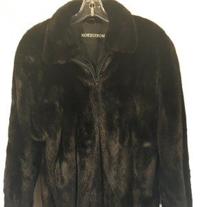 Lightweight High Quality MINK fur jacket Jet Black Women's Medium Nordstrom